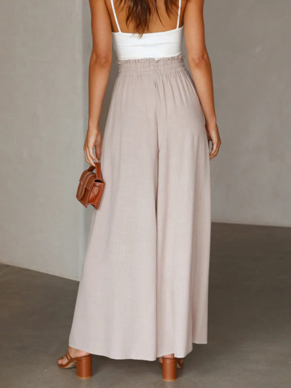 Drawstring Wide-Leg Pants