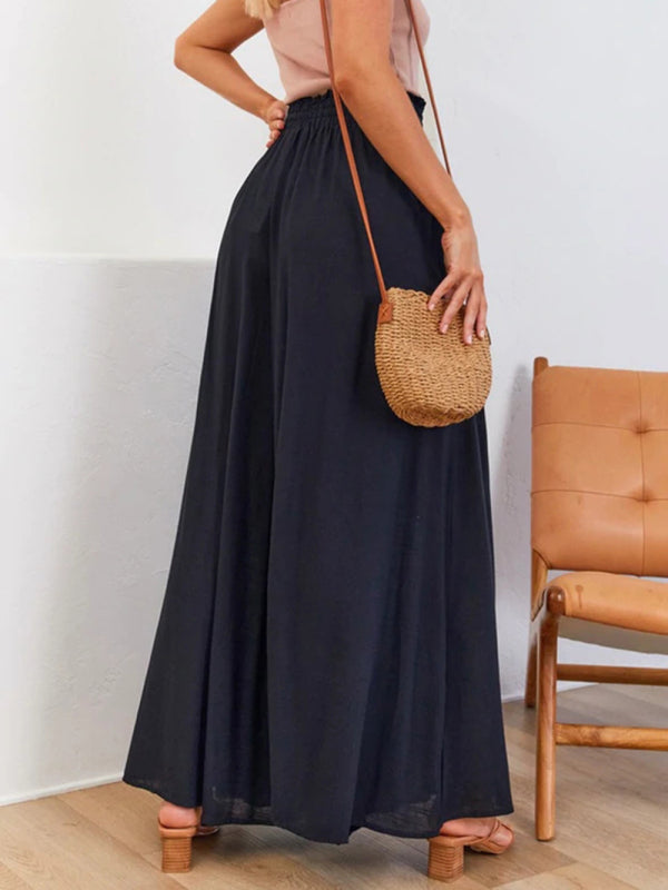 Drawstring Wide-Leg Pants