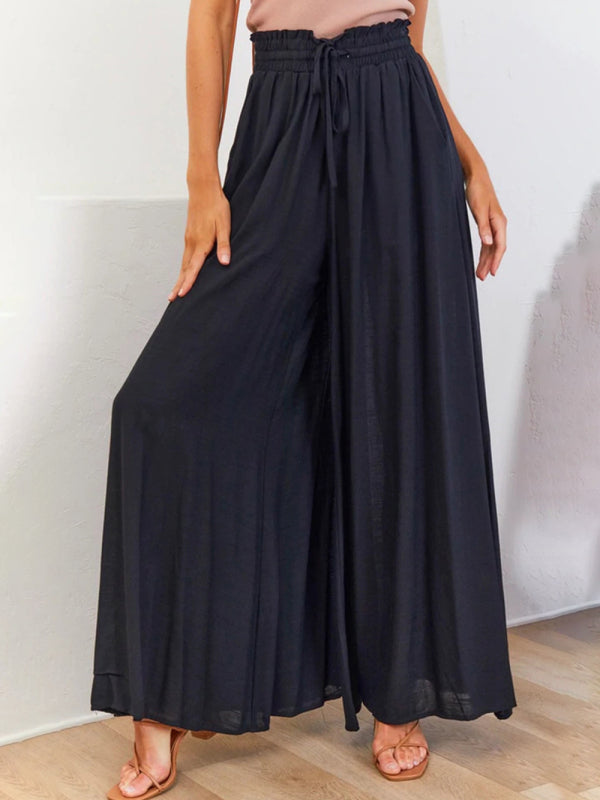 Drawstring Wide-Leg Pants