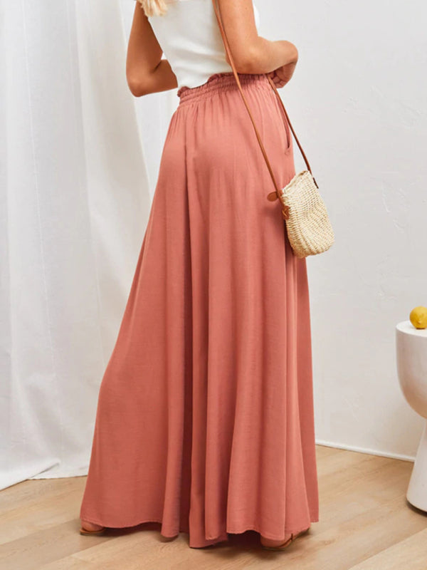 Drawstring Wide-Leg Pants