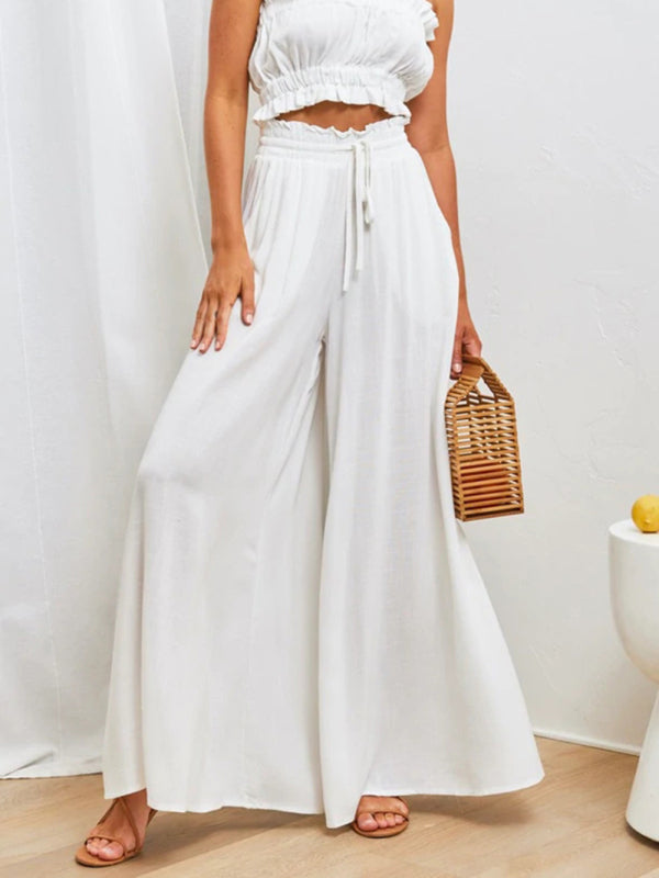 Drawstring Wide-Leg Pants