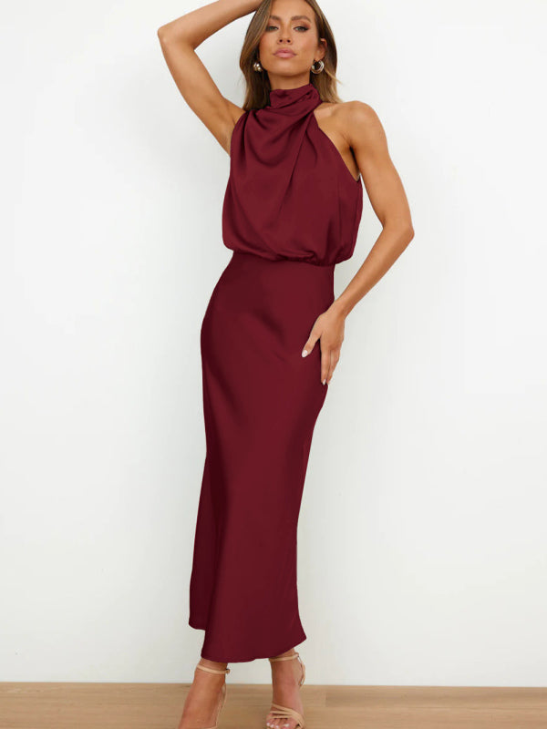 Halter Neck Midi Dress