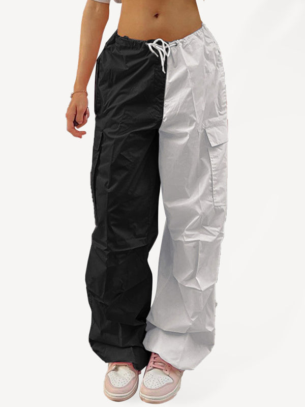 Drawstring-Waist Parachute Pants