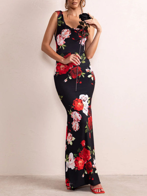 Cowl Maxi Long Dress