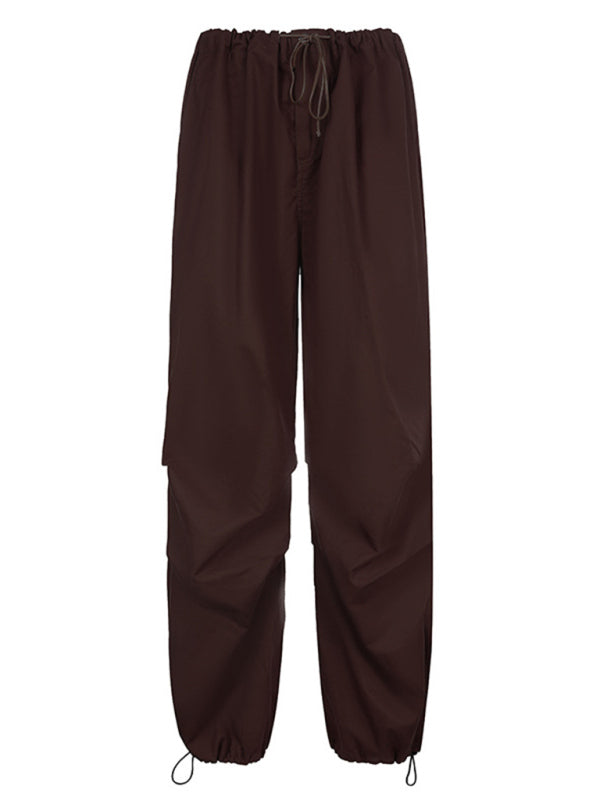 Baggy Drawstring Parachute Pants