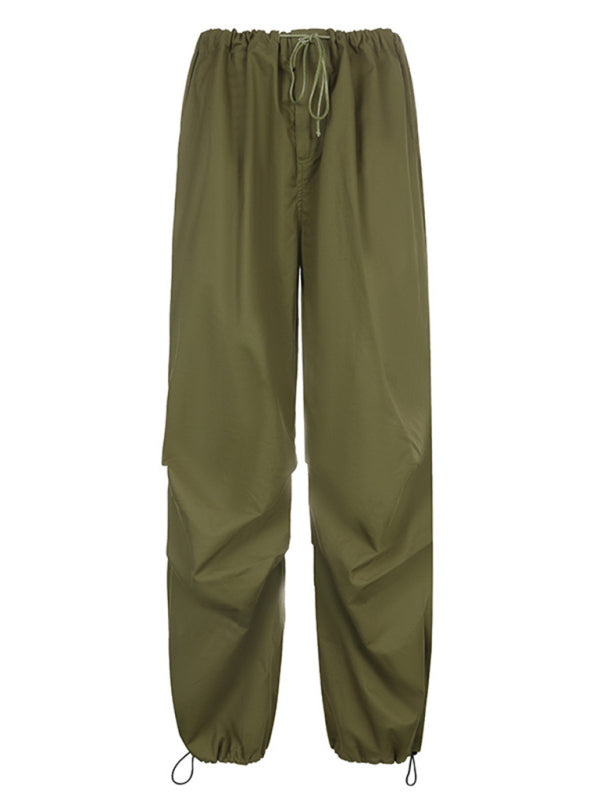 Baggy Drawstring Parachute Pants