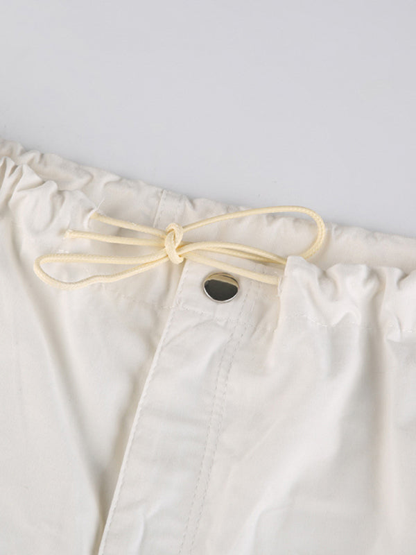 Baggy Drawstring Parachute Pants