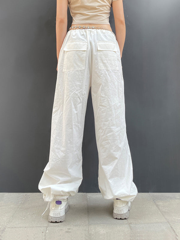 Baggy Drawstring Parachute Pants