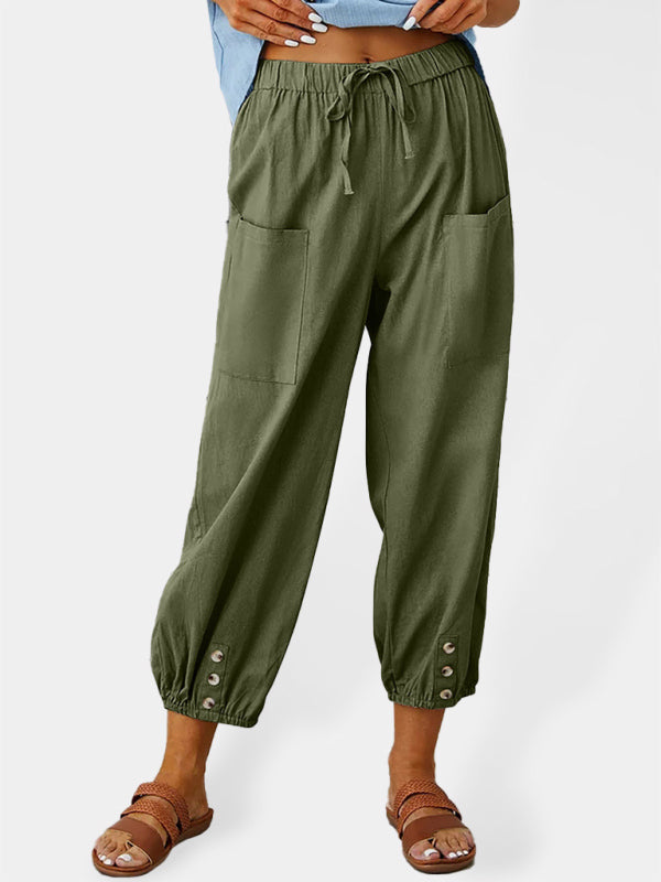 Pull-On Tie-Waist Pants