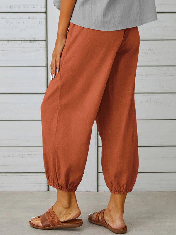 Pull-On Tie-Waist Pants