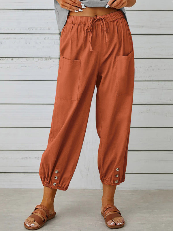 Pull-On Tie-Waist Pants