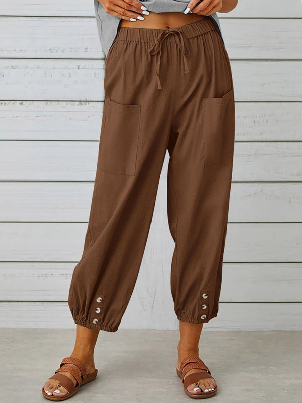 Pull-On Tie-Waist Pants