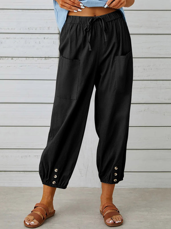 Pull-On Tie-Waist Pants