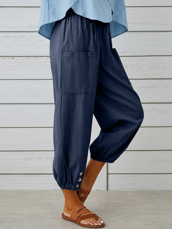 Pull-On Tie-Waist Pants