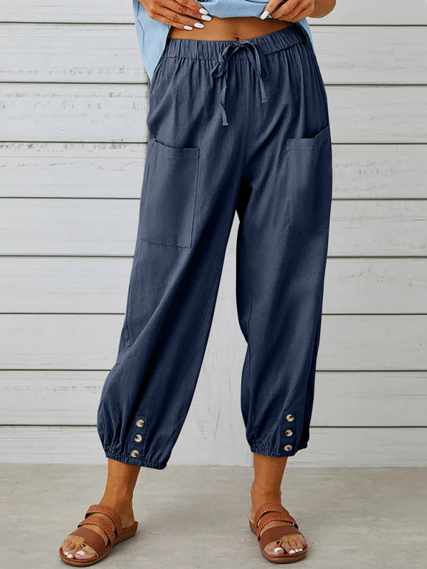 Pull-On Tie-Waist Pants