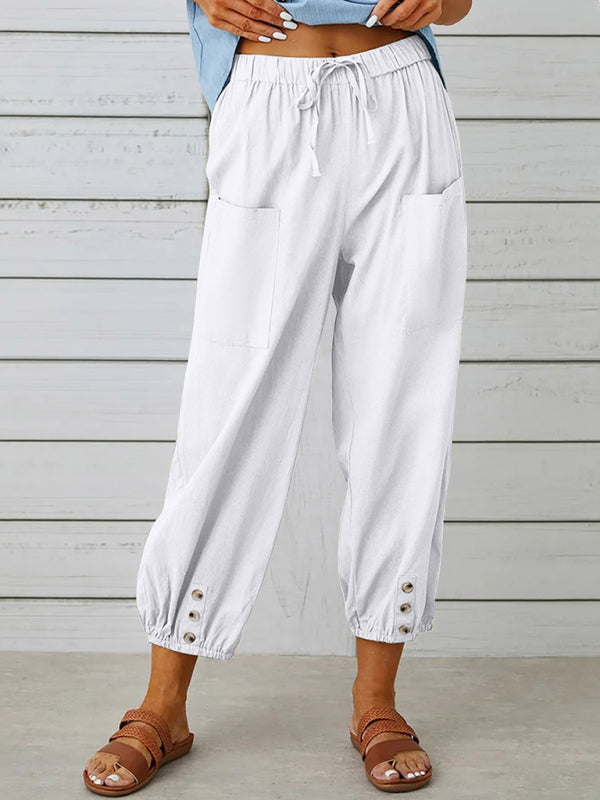 Pull-On Tie-Waist Pants