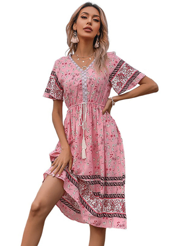 Maxi Boho V-Neck Dress