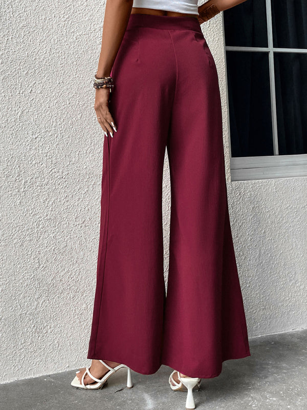 Tie-Front Wide-Leg Pants