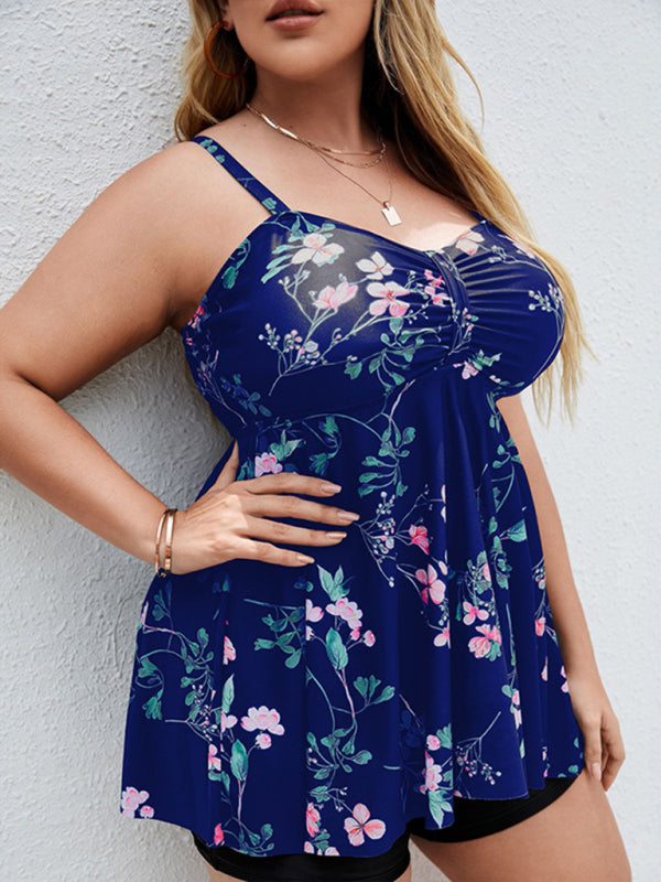 Plus Size - Printed Swimsuit Set