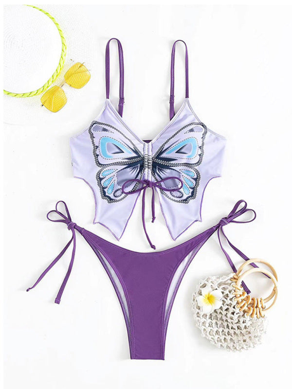 Butterfly Print Bikini Set