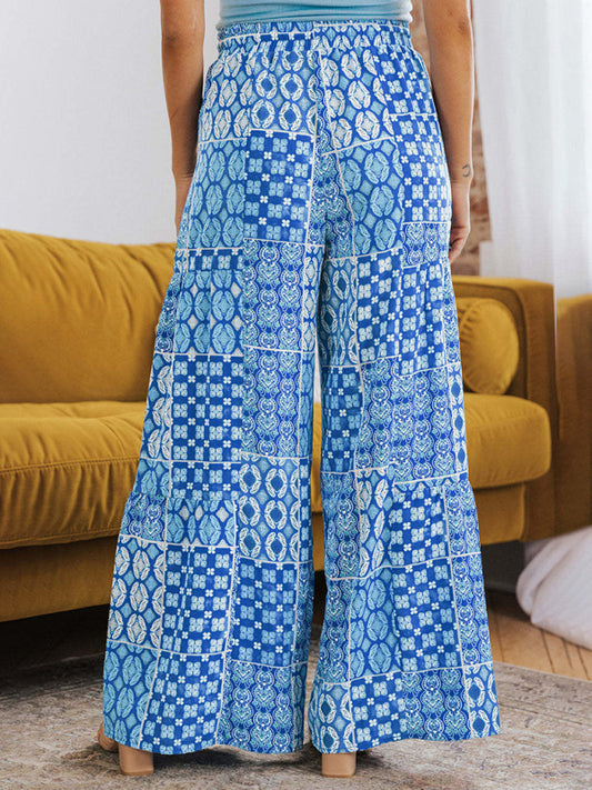 Floral Printed Wide-Leg Pants