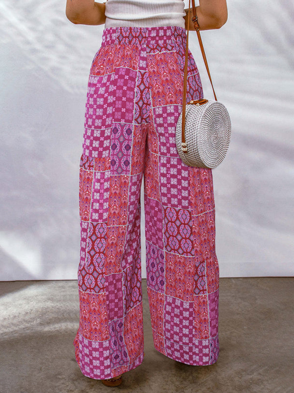 Floral Printed Wide-Leg Pants