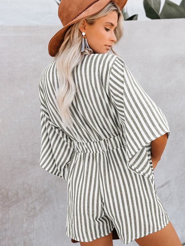 Striped Short Romper