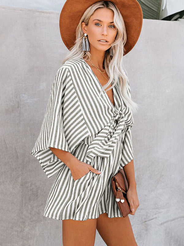 Striped Short Romper