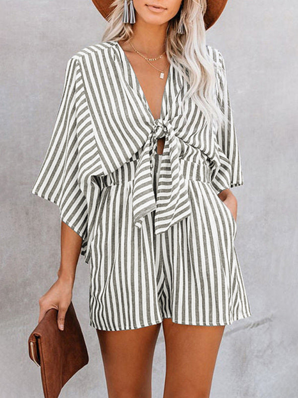 Striped Short Romper