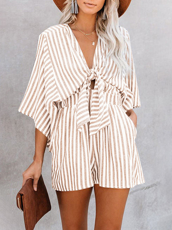 Striped Short Romper