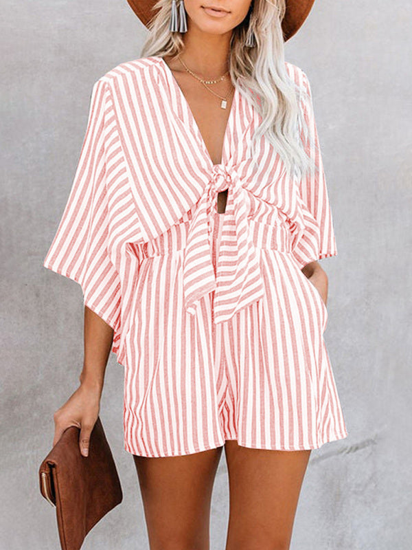 Striped Short Romper