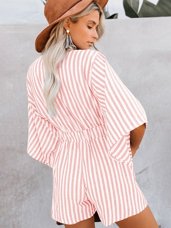 Striped Short Romper