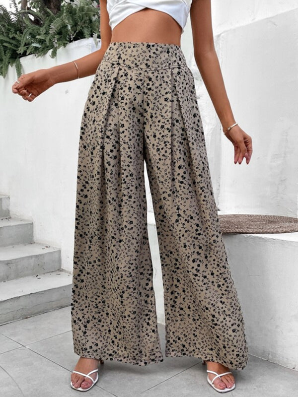 Front Pleat Wide Leg Pants