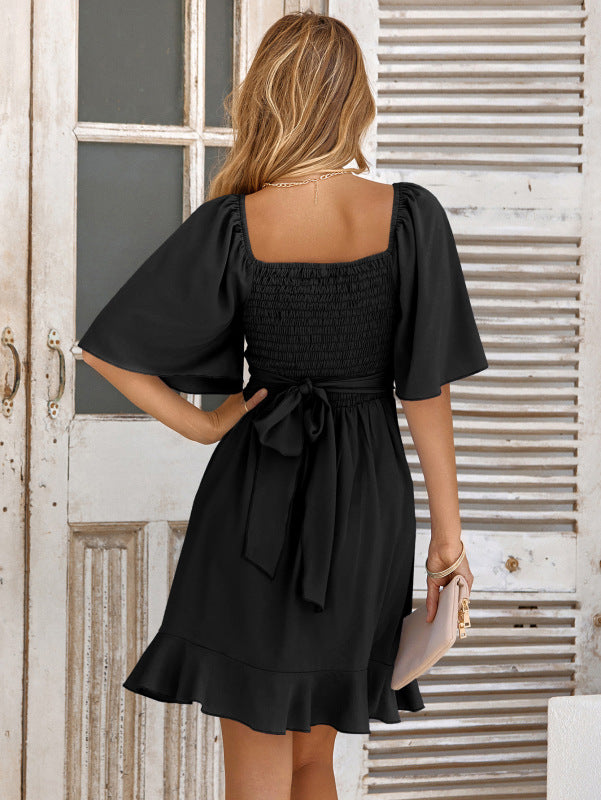 Faux Wrap Mini Dress