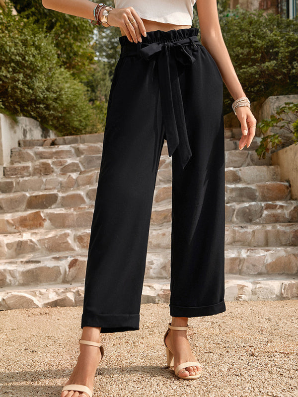 Belted Woven Ankle Pants