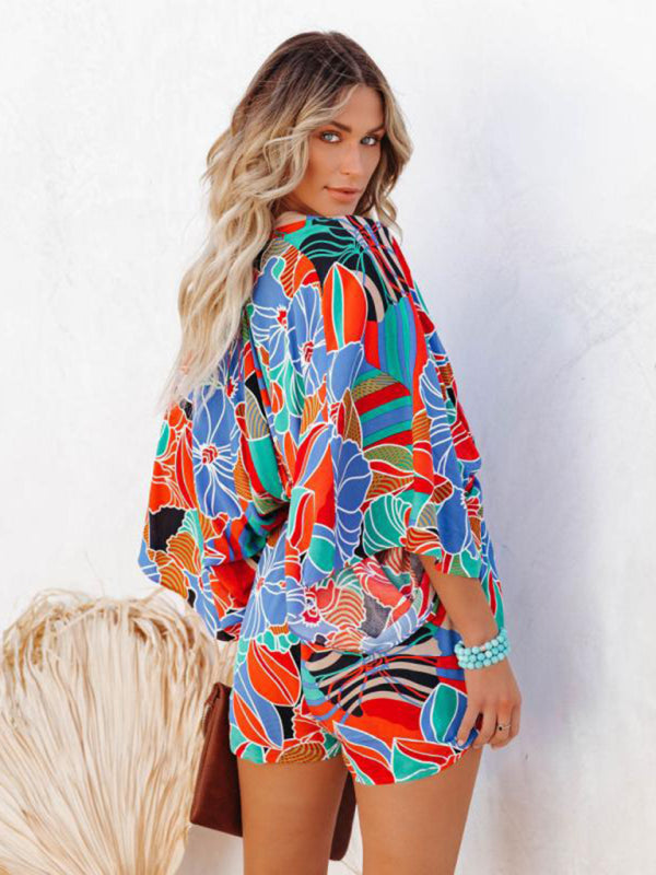 Printed Boho V-Neck Romper