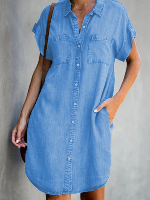 Denim Button Down Dress