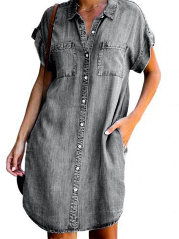 Denim Button Down Dress