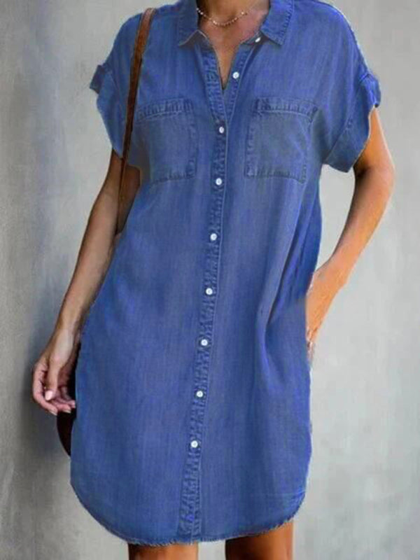 Denim Button Down Dress