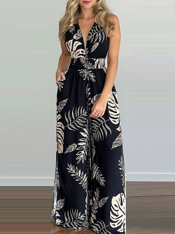 Printed Halter Neck Jumpsuit