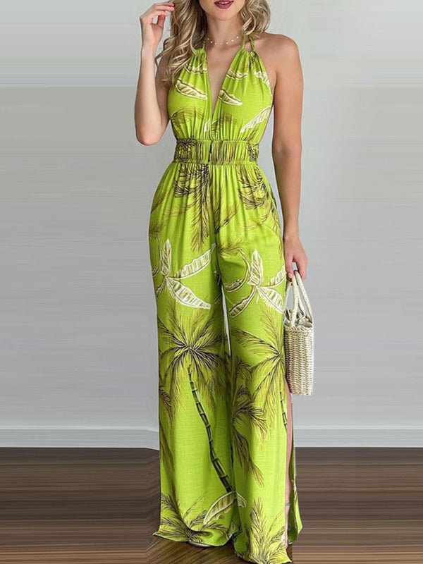 Printed Halter Neck Jumpsuit