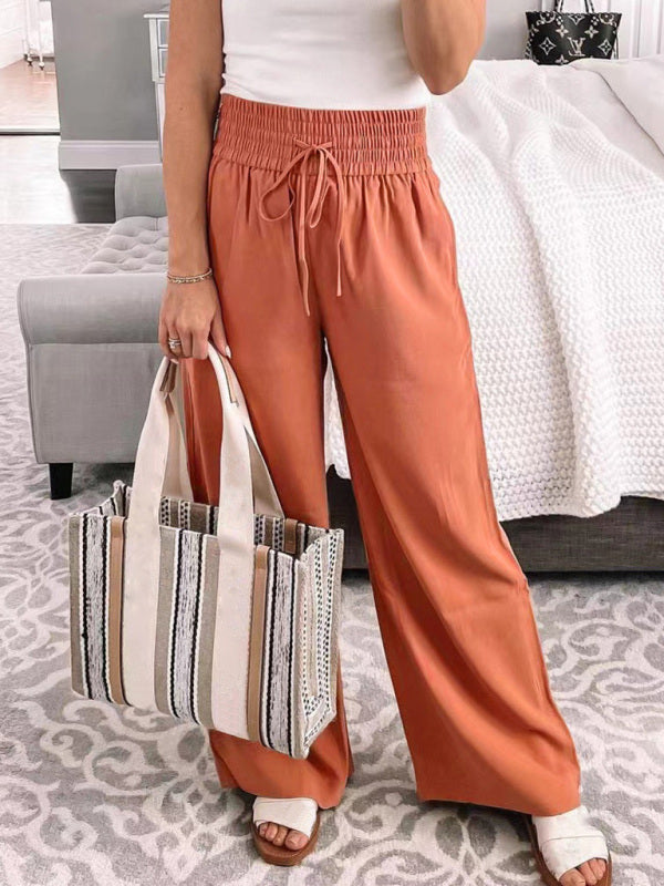 Lace-Up Wide Leg Pants