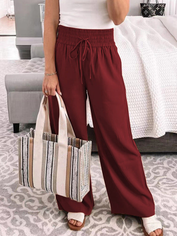 Lace-Up Wide Leg Pants