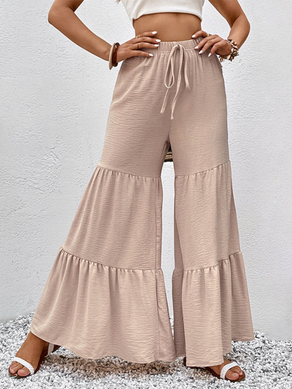 Textured Pull-On Tiered Pants