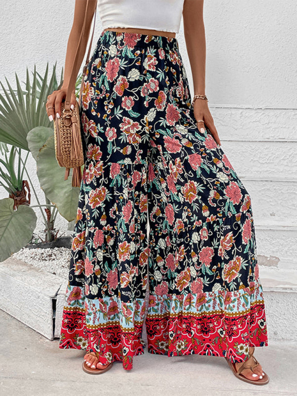 Floral Wide-Leg Pants