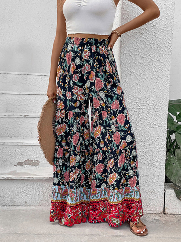 Floral Wide-Leg Pants