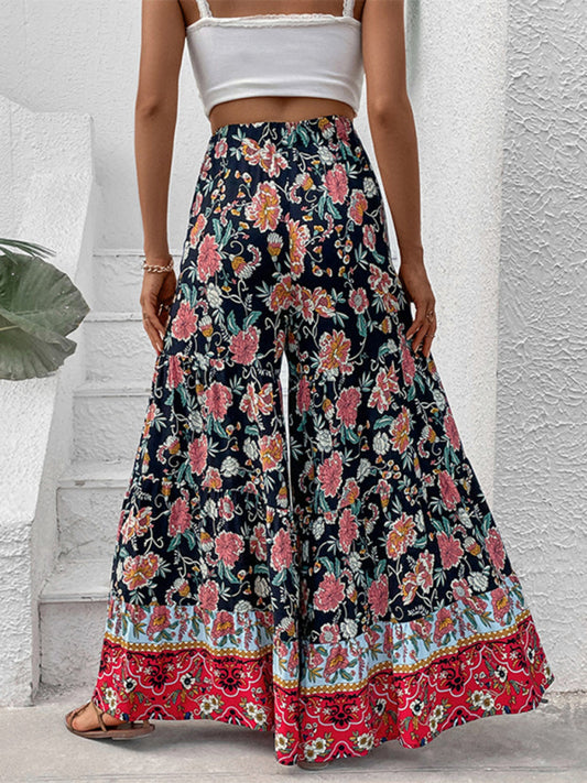 Floral Wide-Leg Pants