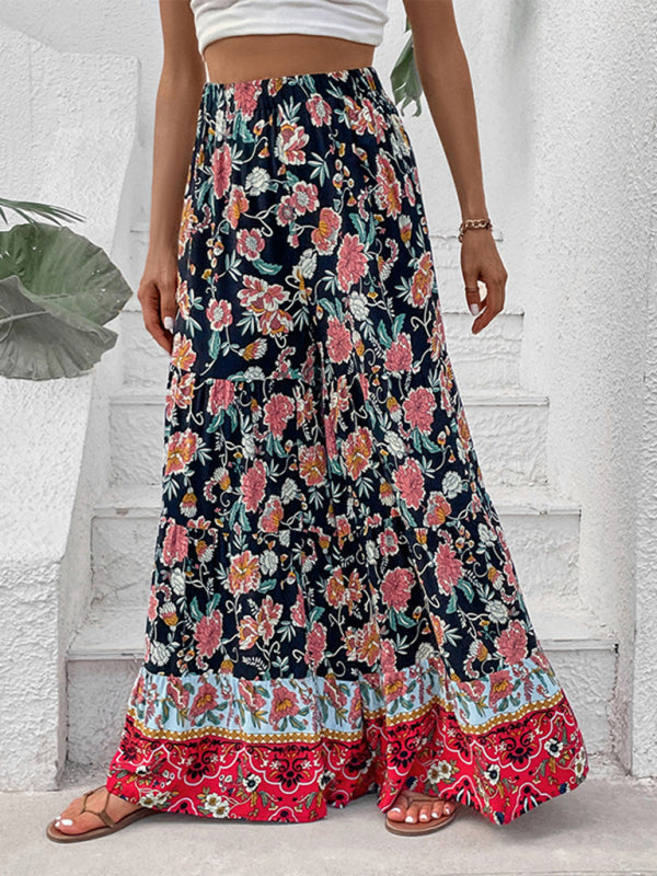 Floral Wide-Leg Pants