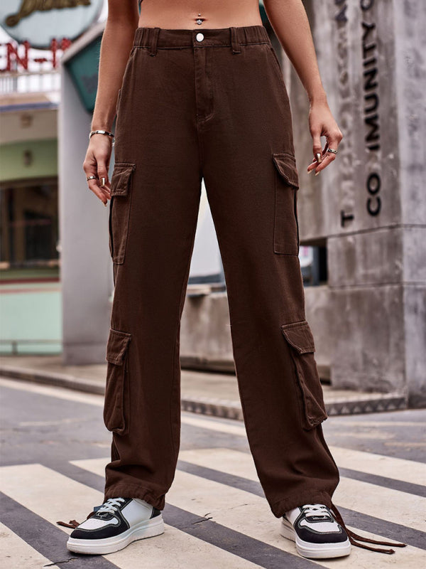 Strap Cuff Cargo Pants