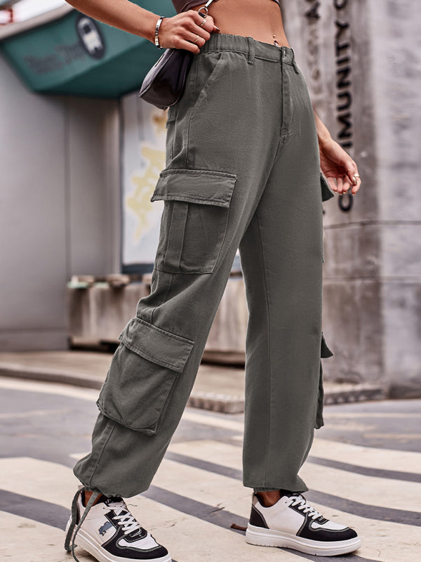 Strap Cuff Cargo Pants